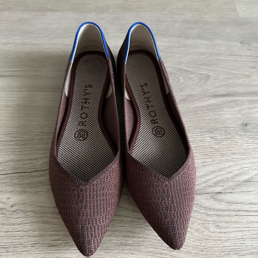 Rothy’s Brown Pointed Toe Flats